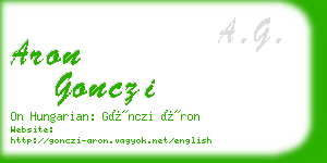 aron gonczi business card